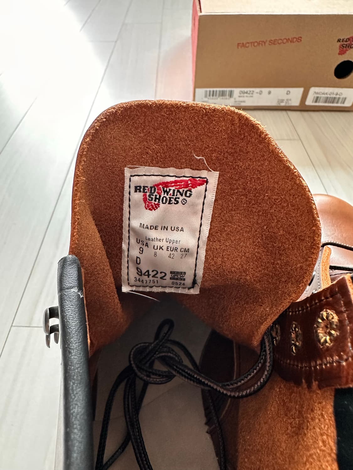 레드윙 9422 벡맨 시가 US9 270mm 상품이미지9