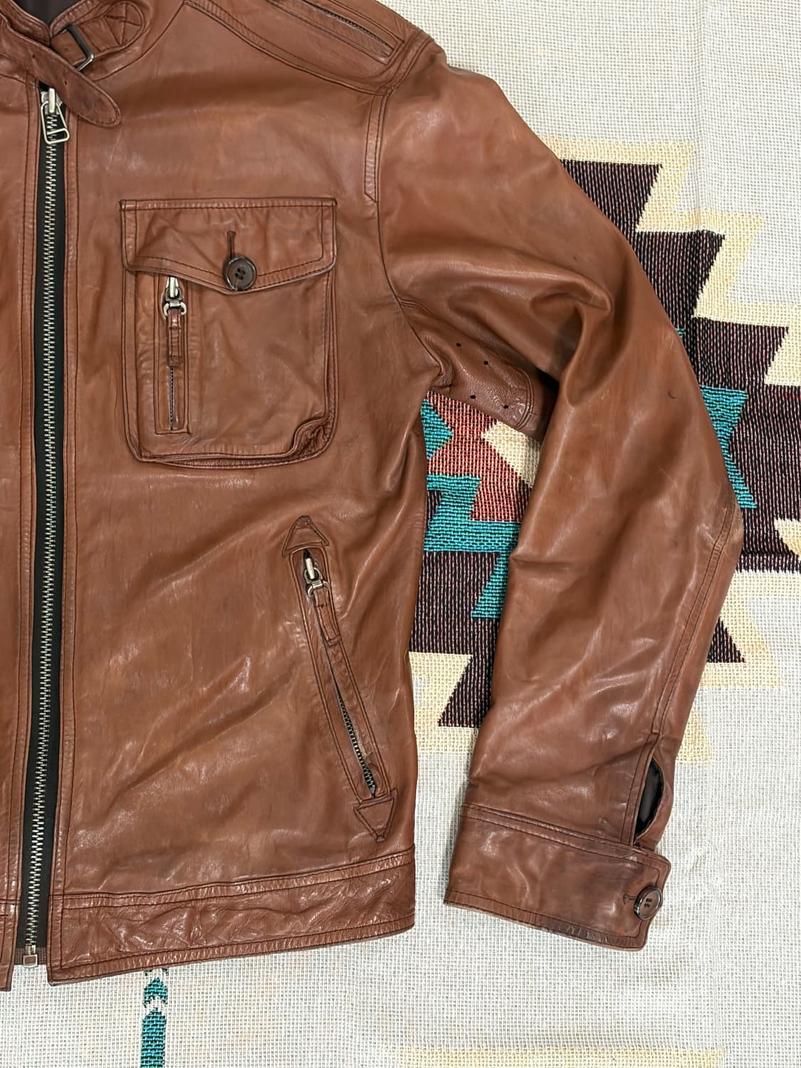 이태리 양가죽 바이커 라이더 자켓 상품이미지2