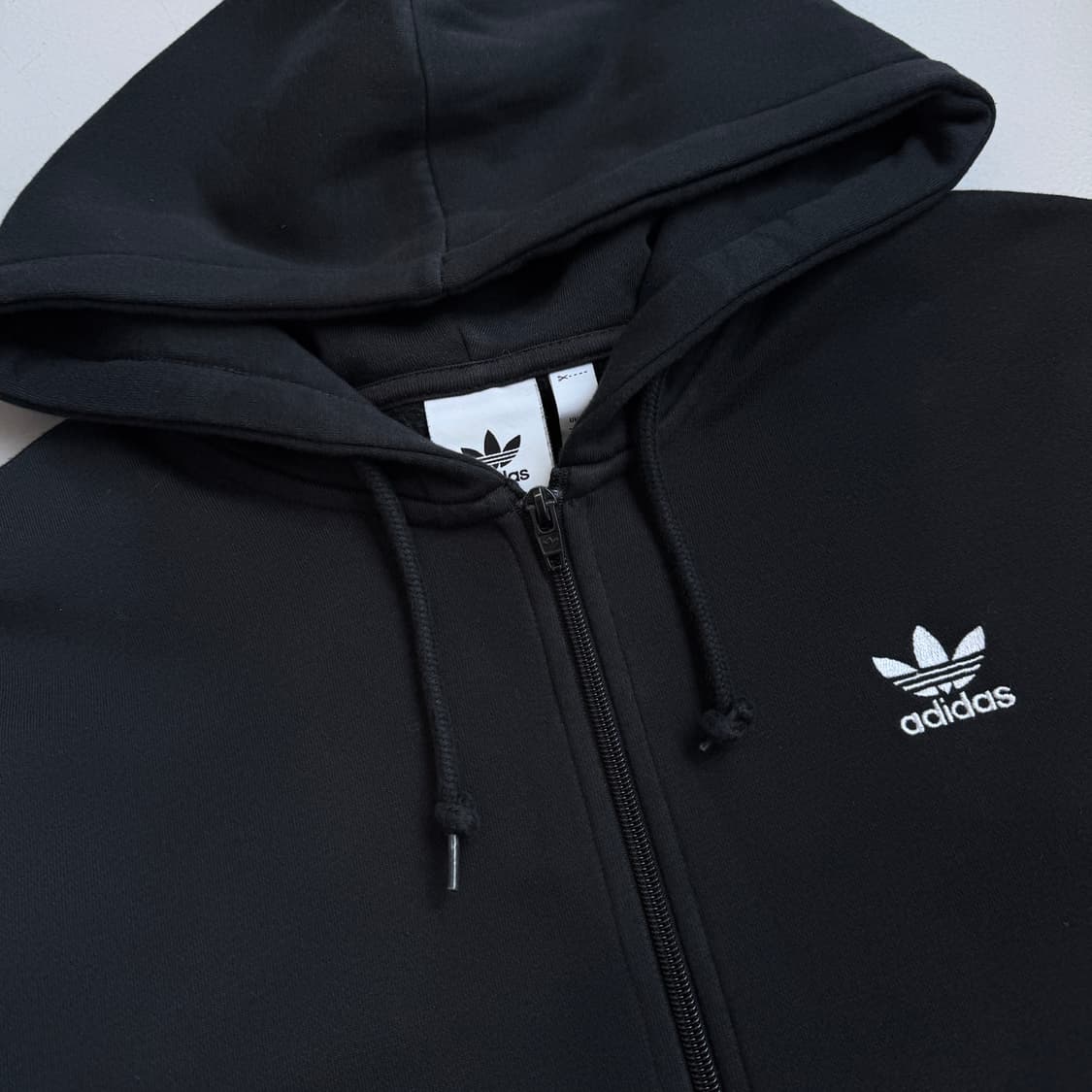 아디다스 신형 파이어버드 빅로고 후드집업 블랙 상품이미지4
