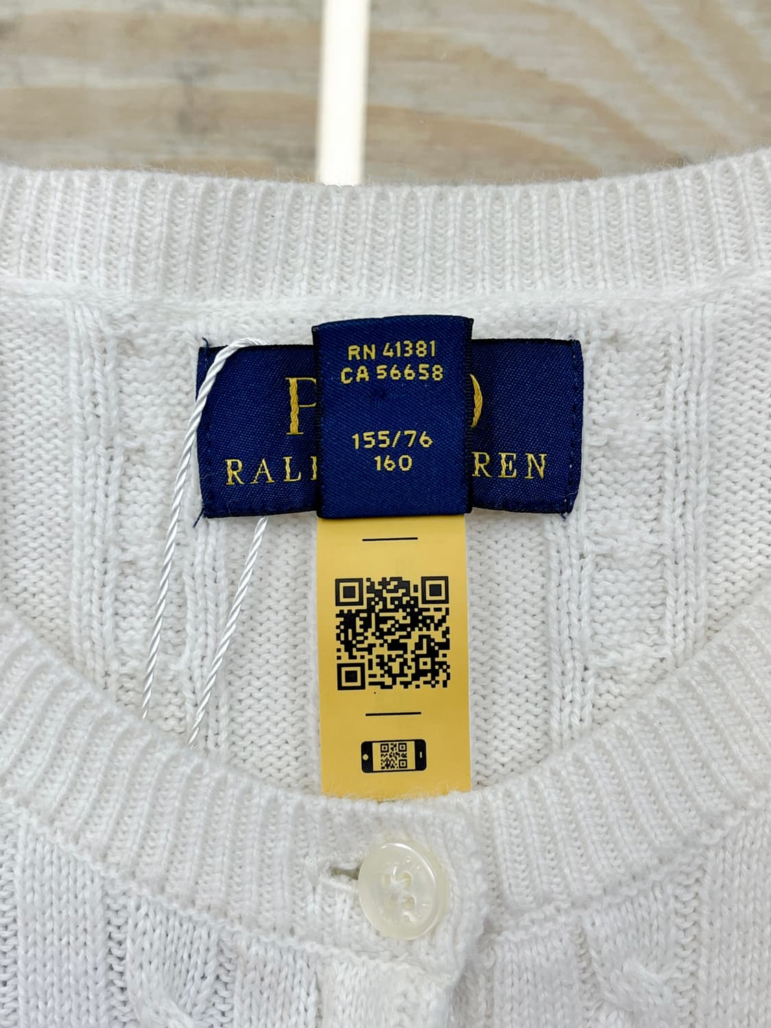 폴로 랄프 로렌 QR 라벨 케이블 가디건 상품이미지6