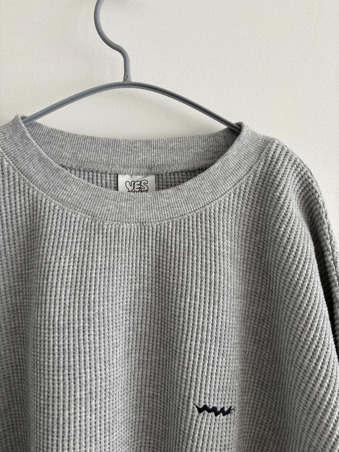 YESEYESEE 와플 티셔츠 회색 상품이미지2