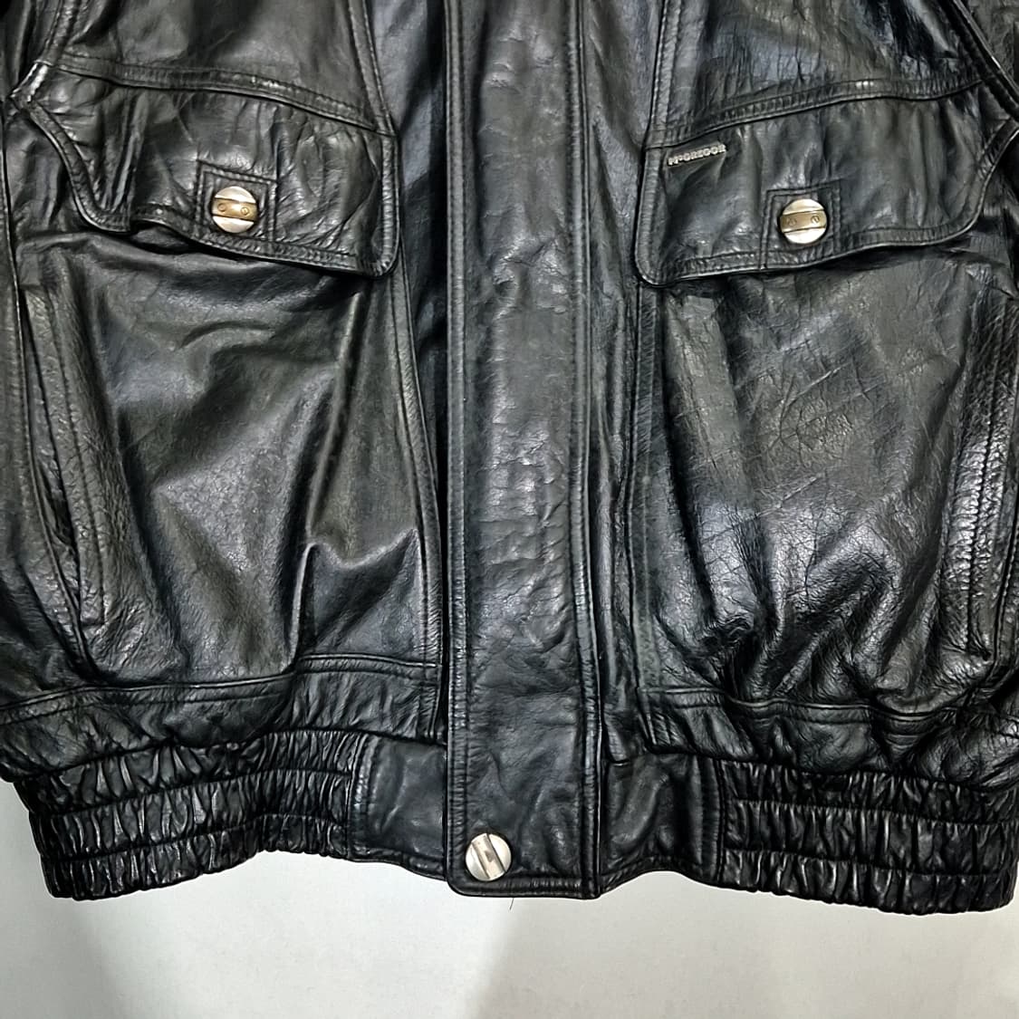 McGregor 가죽 봄버 자켓 상품이미지4