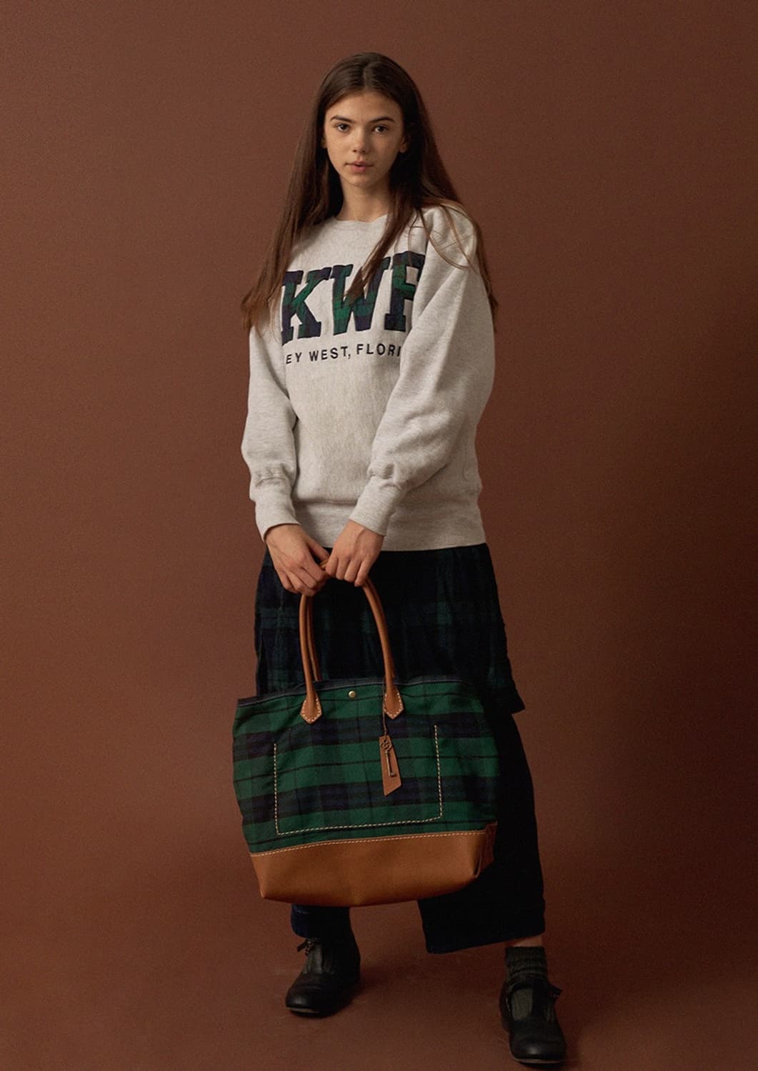 포디어웍스 블랙워치 베지터블 소가죽 토트백 상품이미지8