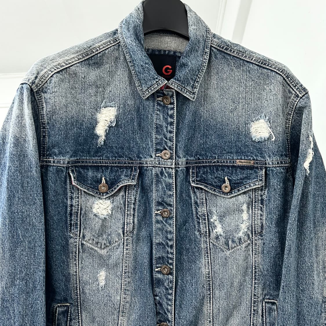 Guess 00s 데미지 데님 자켓 상품이미지6