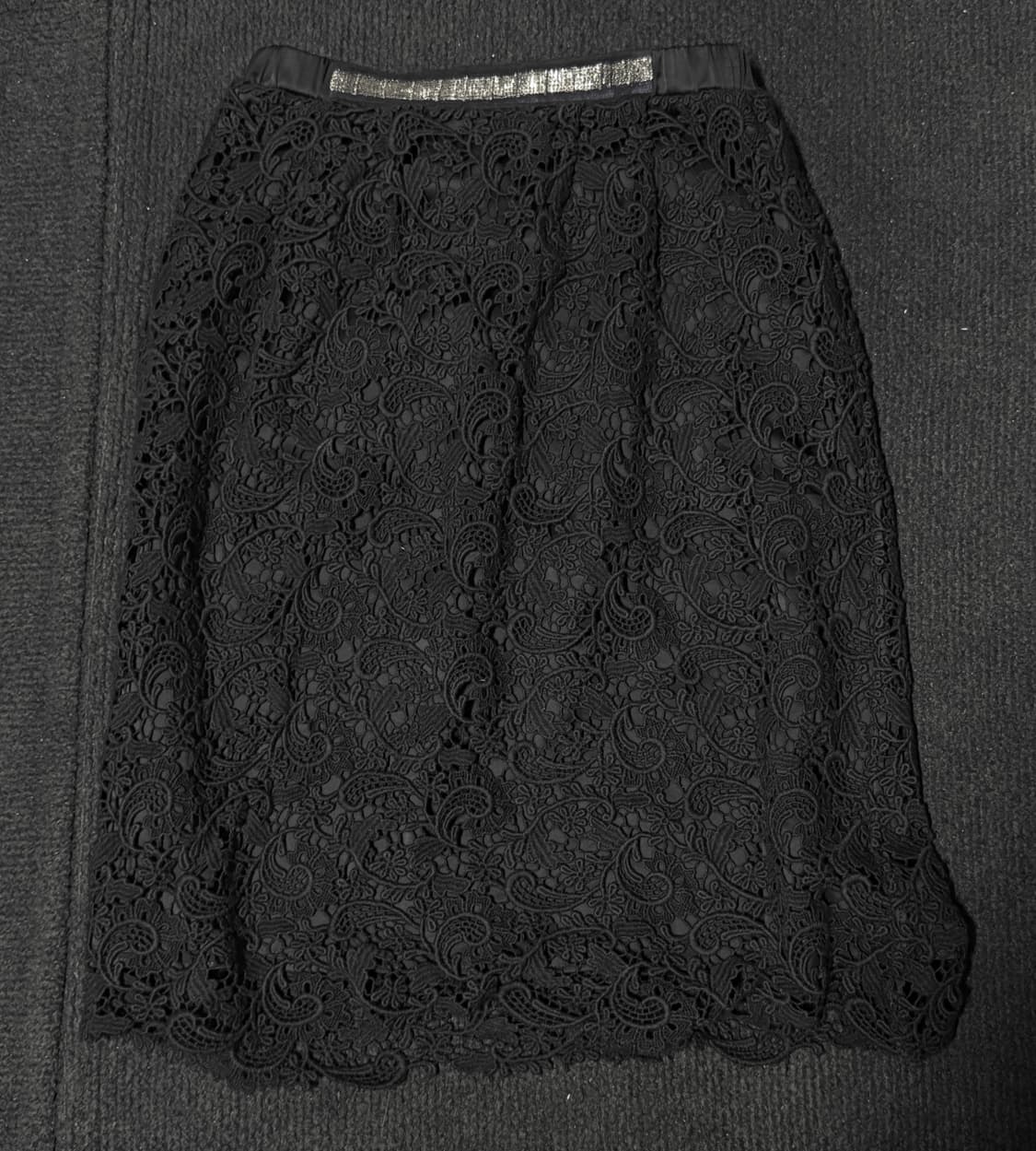 ayadz 빈티지 오리엔탈 페어리 아카이브 블랙 미디스커트 파우닝 큐빈 상품이미지1