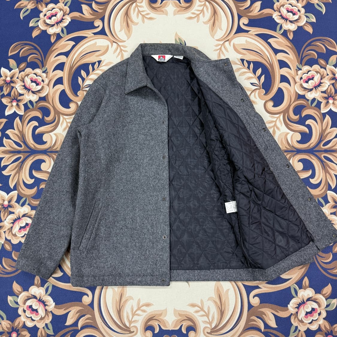 (L)JPN 벤데이비스 Bendavis 울 바시티 자켓(차콜) 상품이미지3