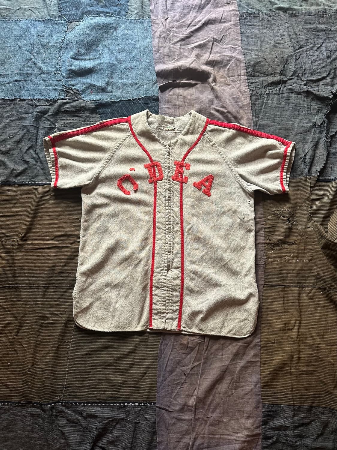 40s USA Vintage Wool BaseBall Shirt 상품이미지1