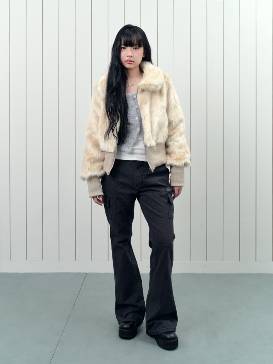 애즈온 퍼 자켓 상품이미지2