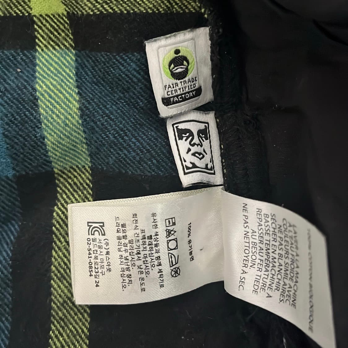 오베이 하프집업 체크 셔츠 상품이미지6