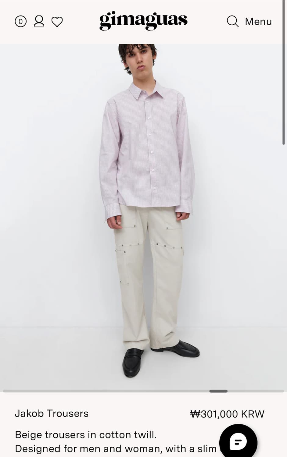 [42,44]기마구아스 Jakob 스터드 팬츠/아이보리 상품이미지8