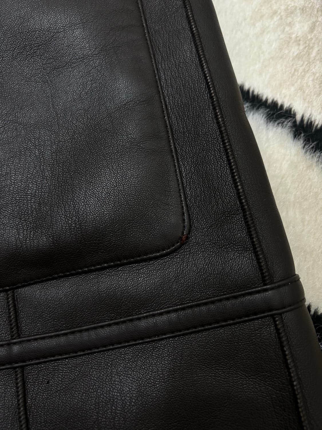 [3]인스턴트펑크 함성가죽 롱 무스탕/브라운 상품이미지8