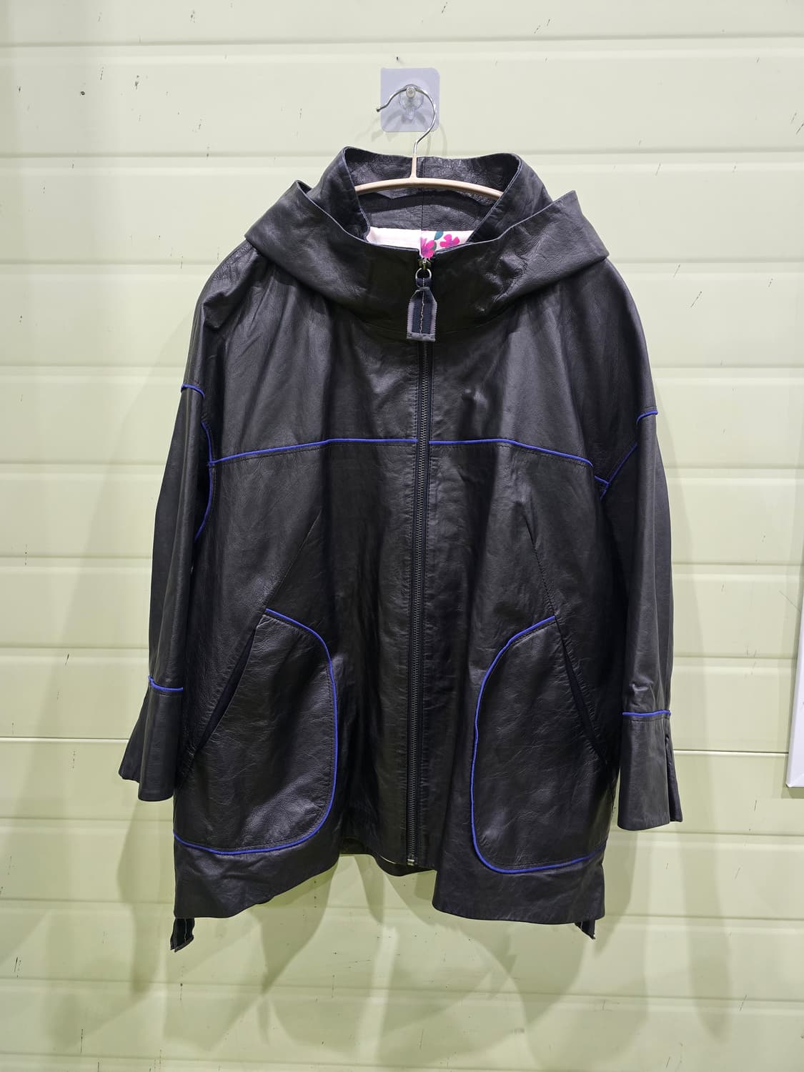 가죽 후드 코트 상품이미지1