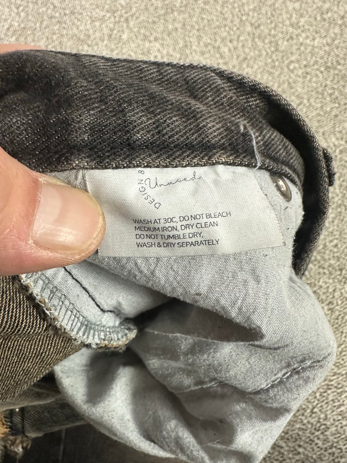 언유즈드 랩 데님 카고팬츠 S 상품이미지5