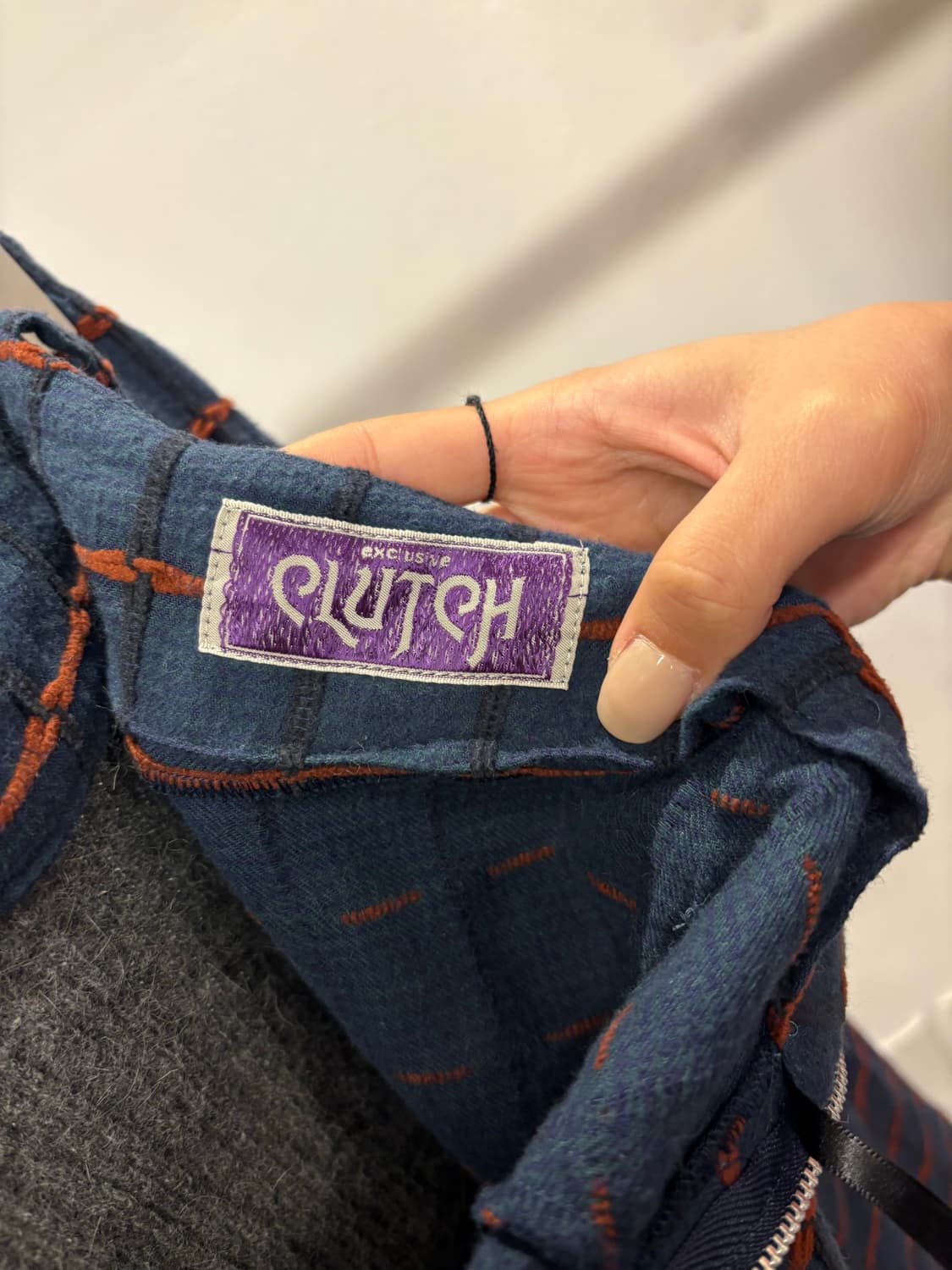 Clutch check knit skirt 상품이미지6