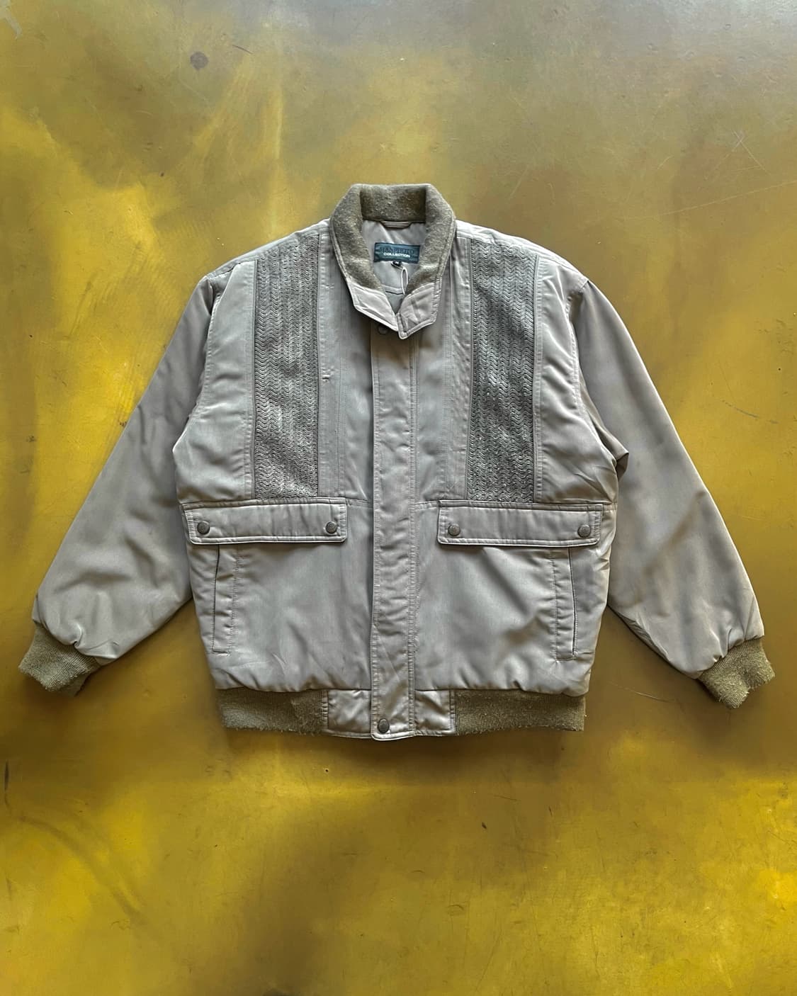 -90s Man Photo Knit Trim Bomber Jakcet 상품이미지3