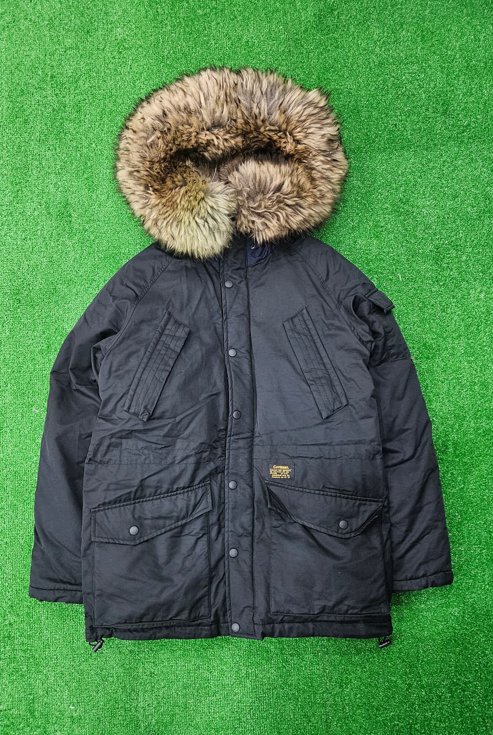 커버낫 검정 후드퍼 겨울 패딩 M 상품이미지1