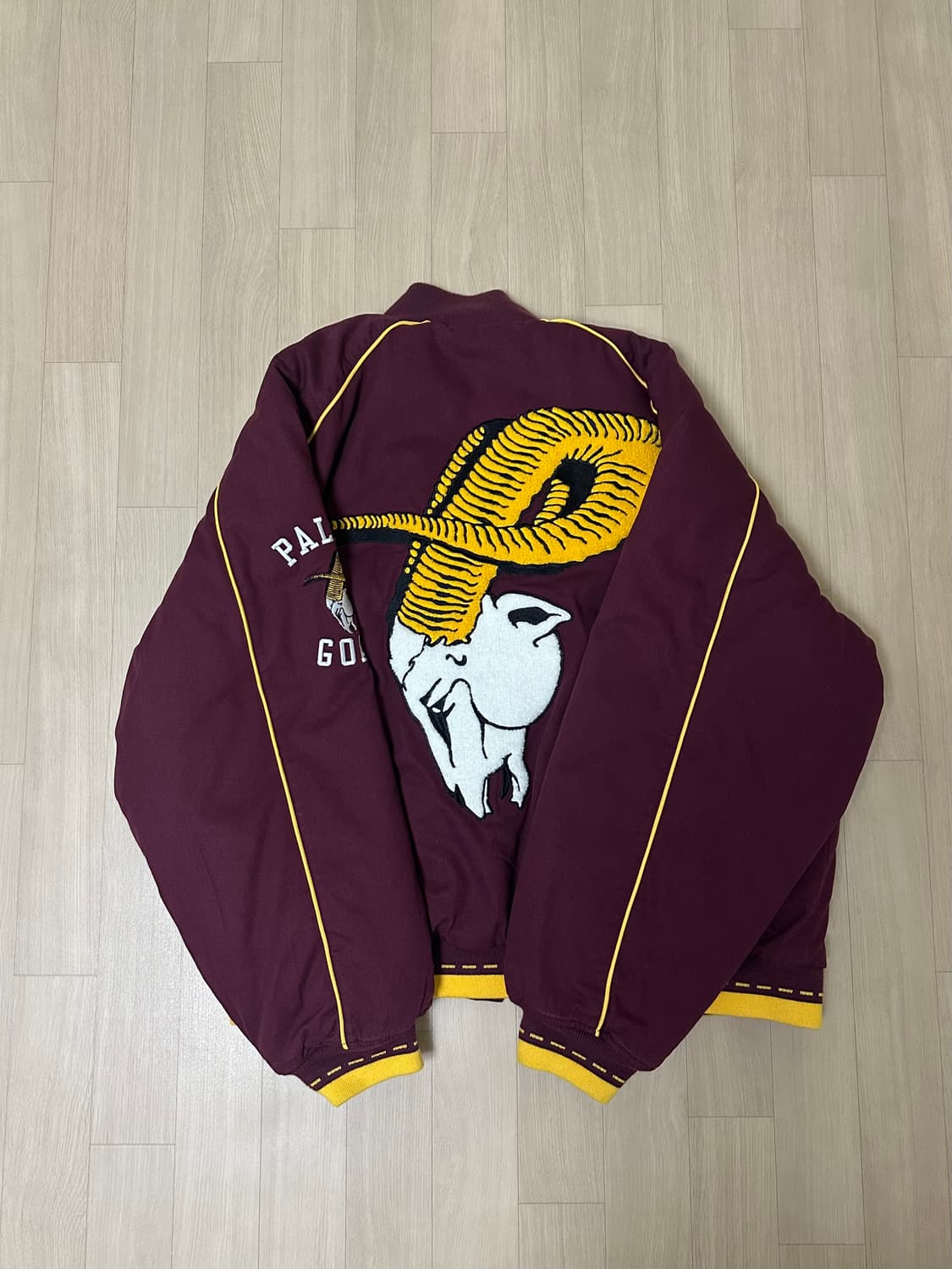 [XL] 팔라스 고트 바시티 자켓 버건디 상품이미지2