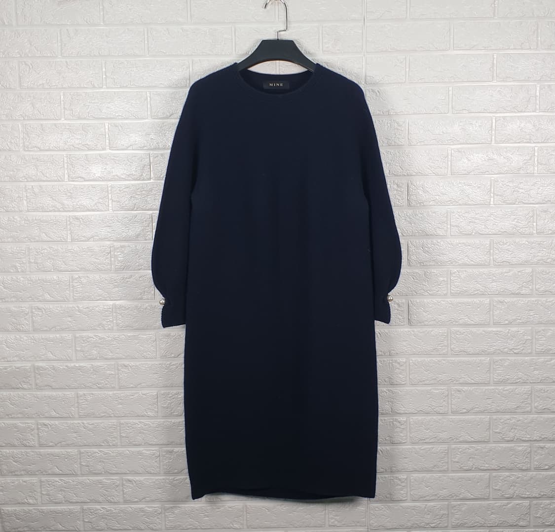 [F]마인 캐시미어100% 진주 포인트 니트 원피스 상품이미지1