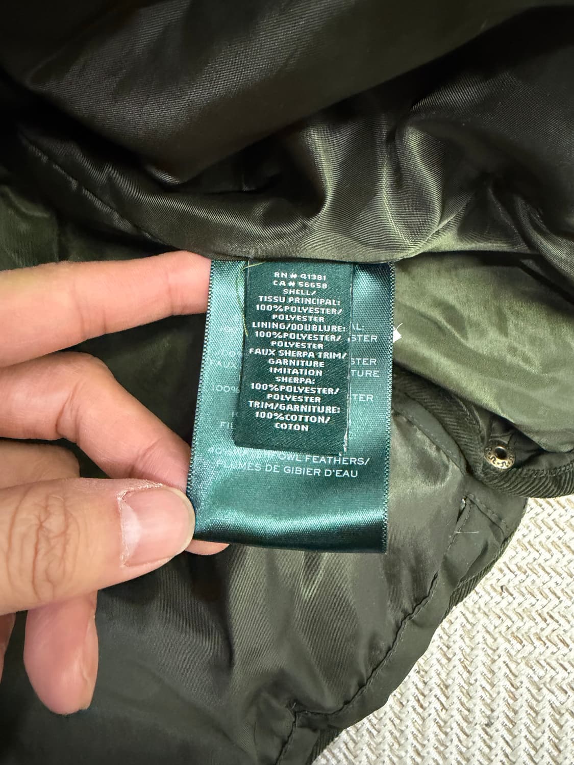 정품) 폴로랄프로렌 여성 롱패딩 S 상품이미지8