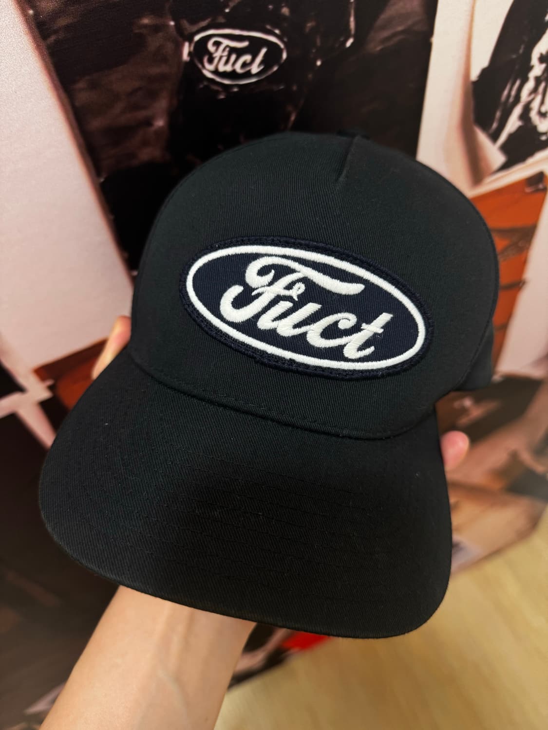 FUCT 퍽트 오발로고 볼캡 블랙 상품이미지3