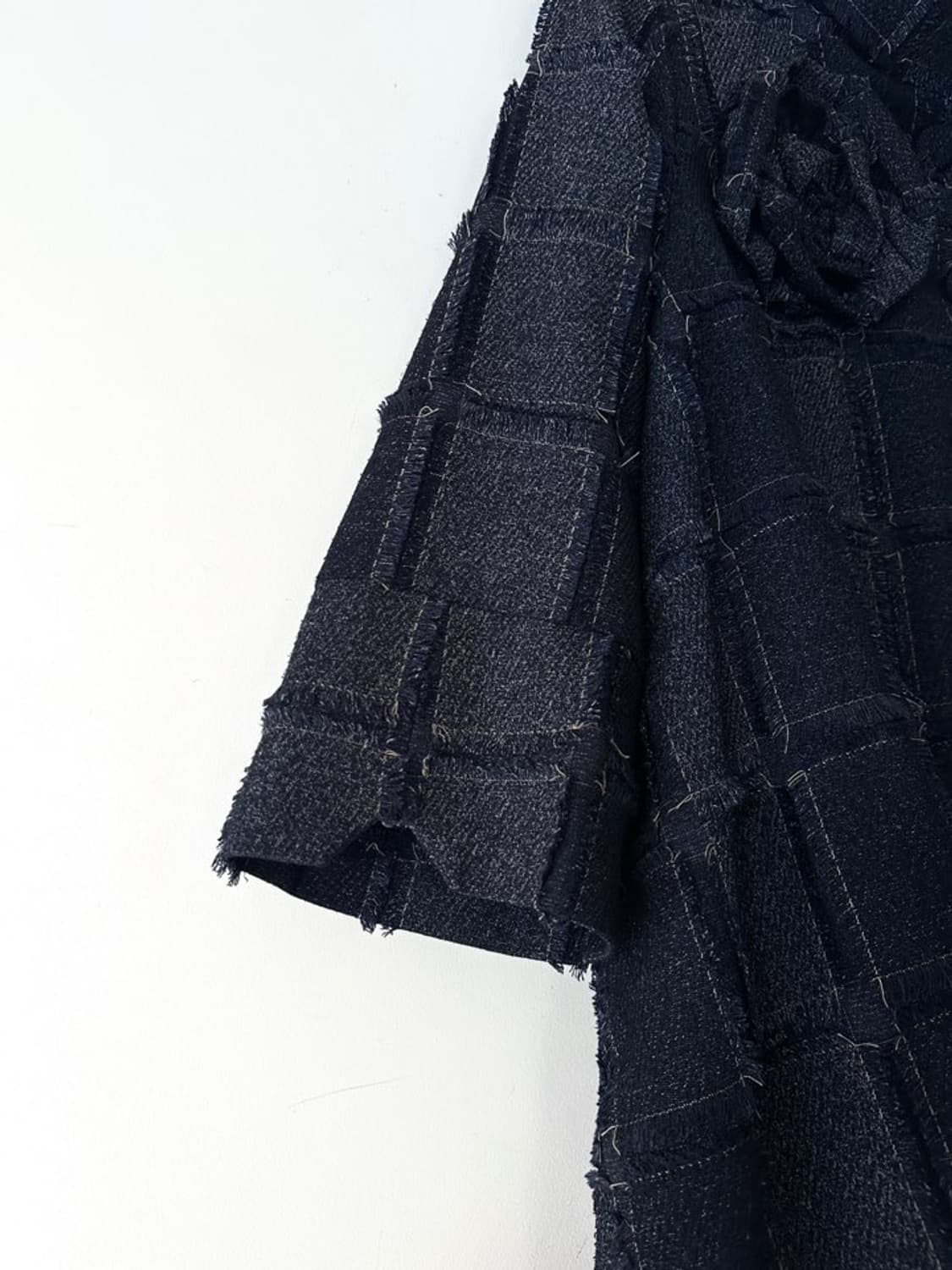 Avant grid check corsage jacket / navy 상품이미지3