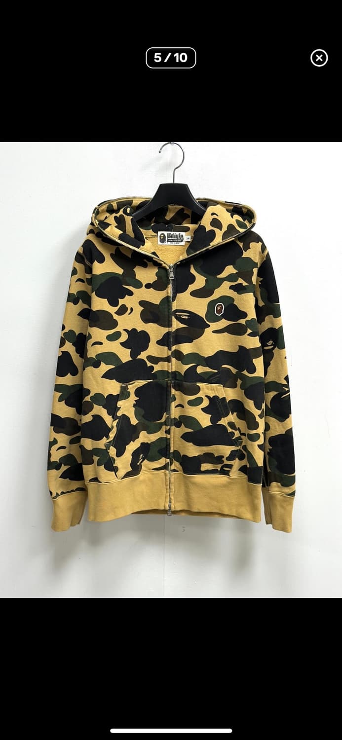 베이프 미니사루 퍼스트카모 후드집업 s 상품이미지1