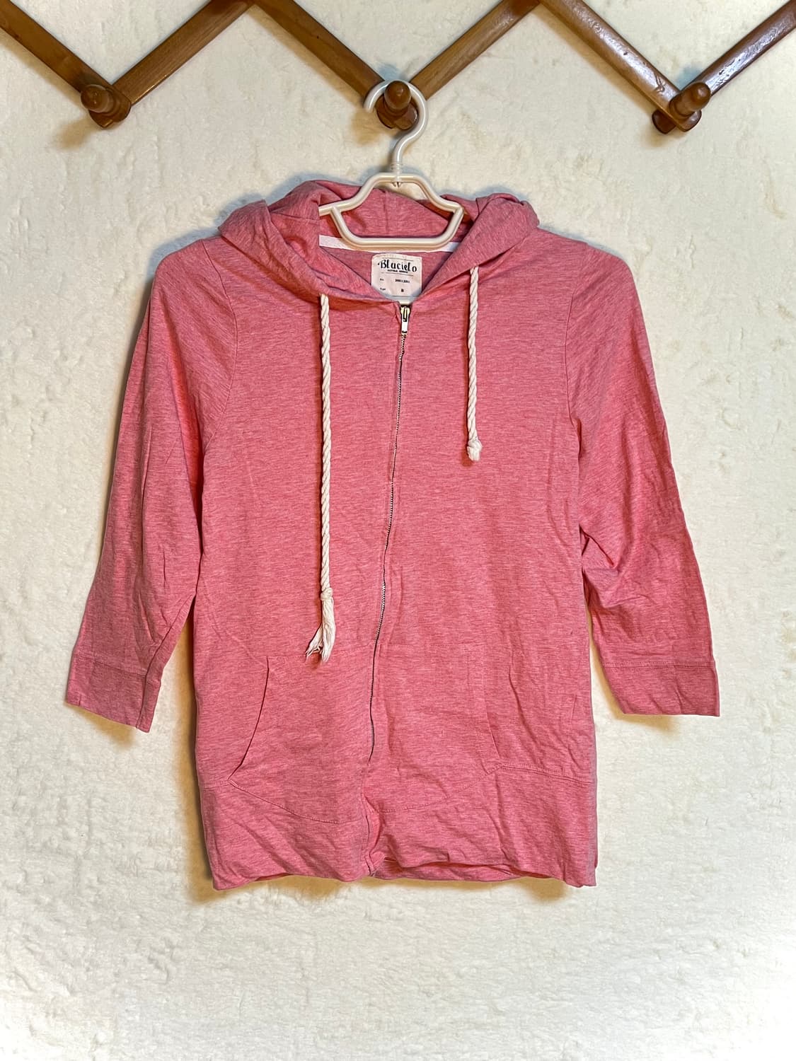 빈티지 핑크 후드 집업 상품이미지1