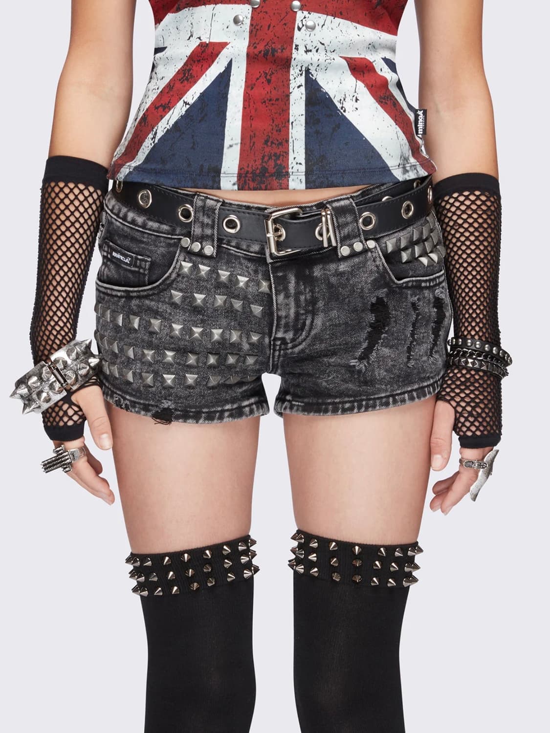 Minga London STRIKE DENIM HOT PANTS 상품이미지1