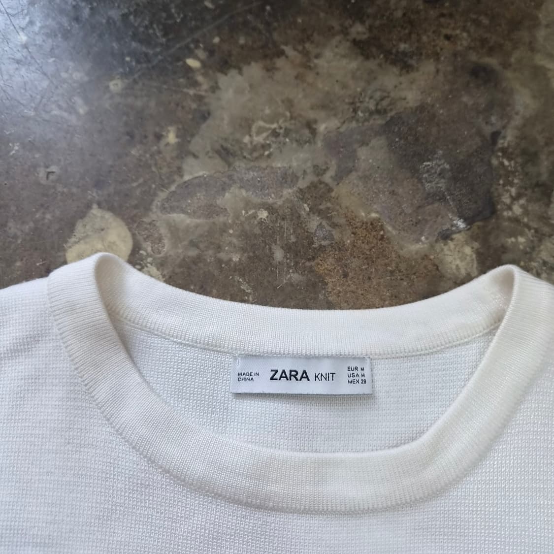 M) ZARA 자라 반팔 니트 상품이미지4