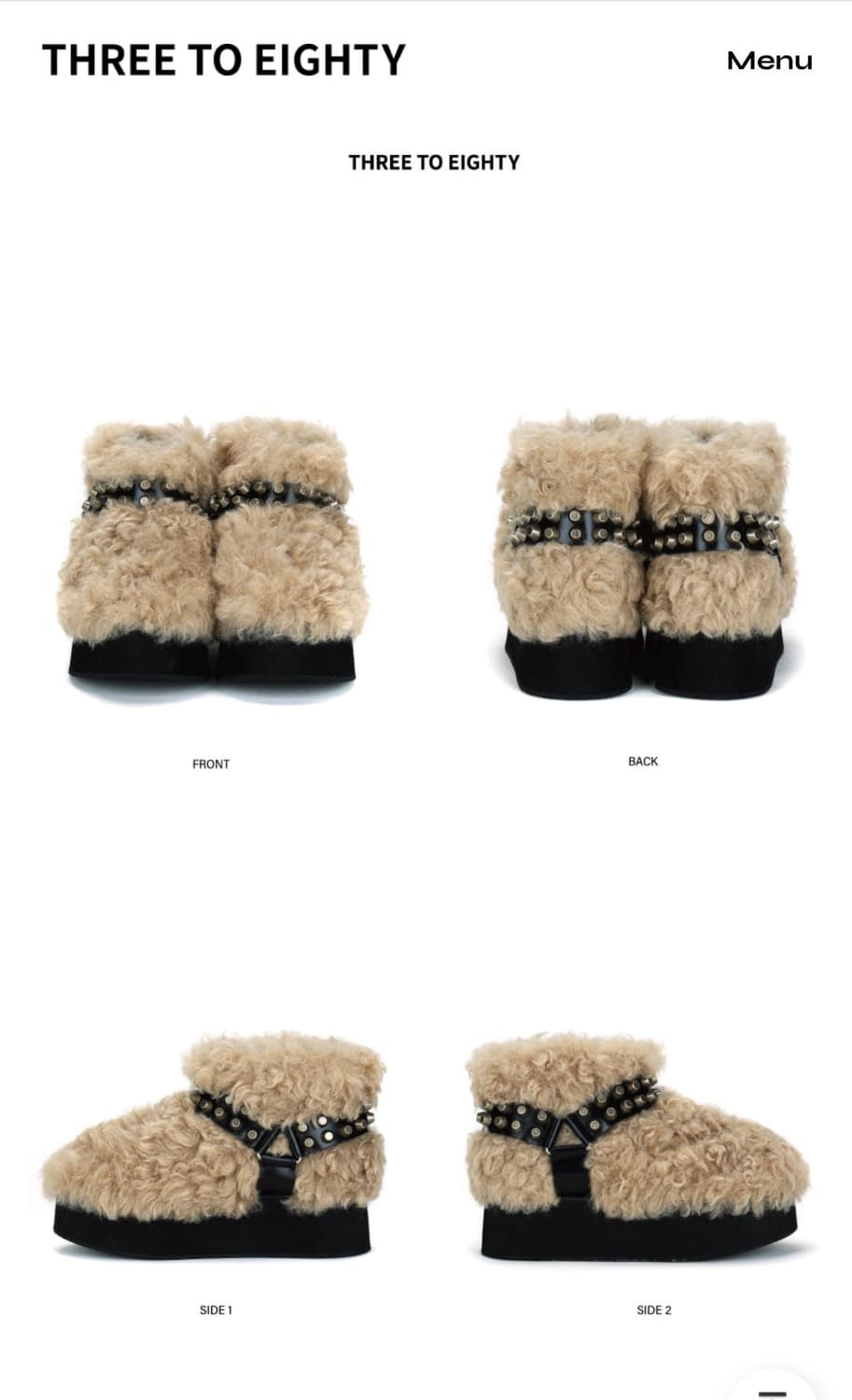 쓰리투에이티 PLATFORM SHORT FUR BOOTS (BEIGE) 상품이미지2