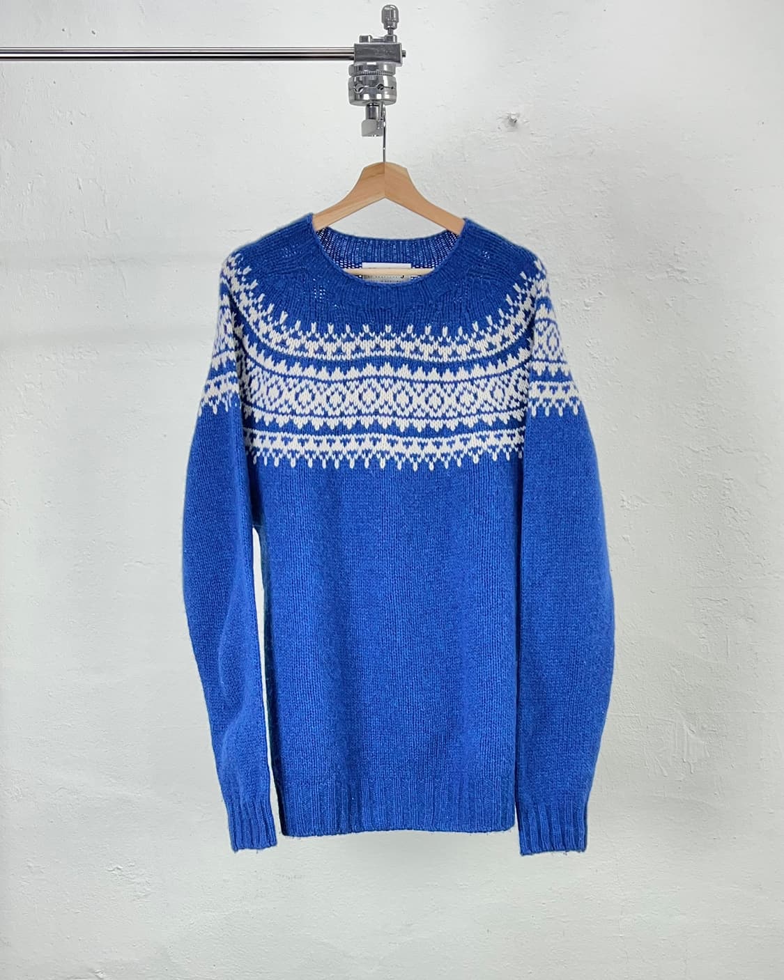 할리 오브 스코틀랜드 페어아일 요크 울 크루넥 니트 스웨터 상품이미지1