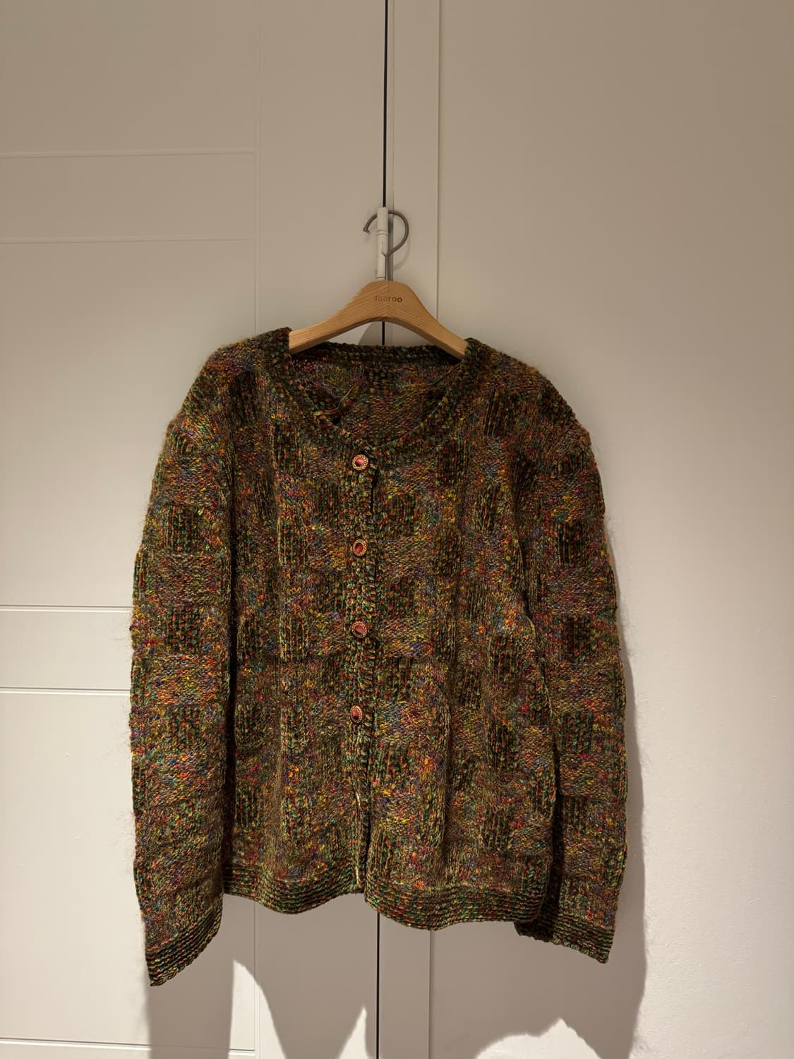 빈티지 체크니트자켓 상품이미지1