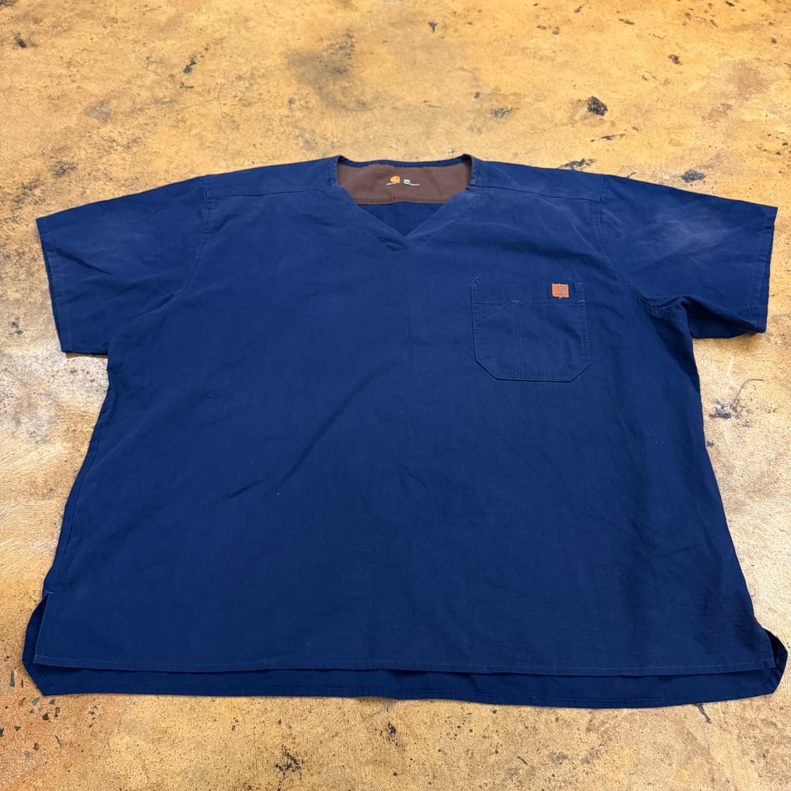[ 정품/3XL ] 칼하트 립스탑 스크럽 브이넥 반팔 워크 셔츠 상품이미지2