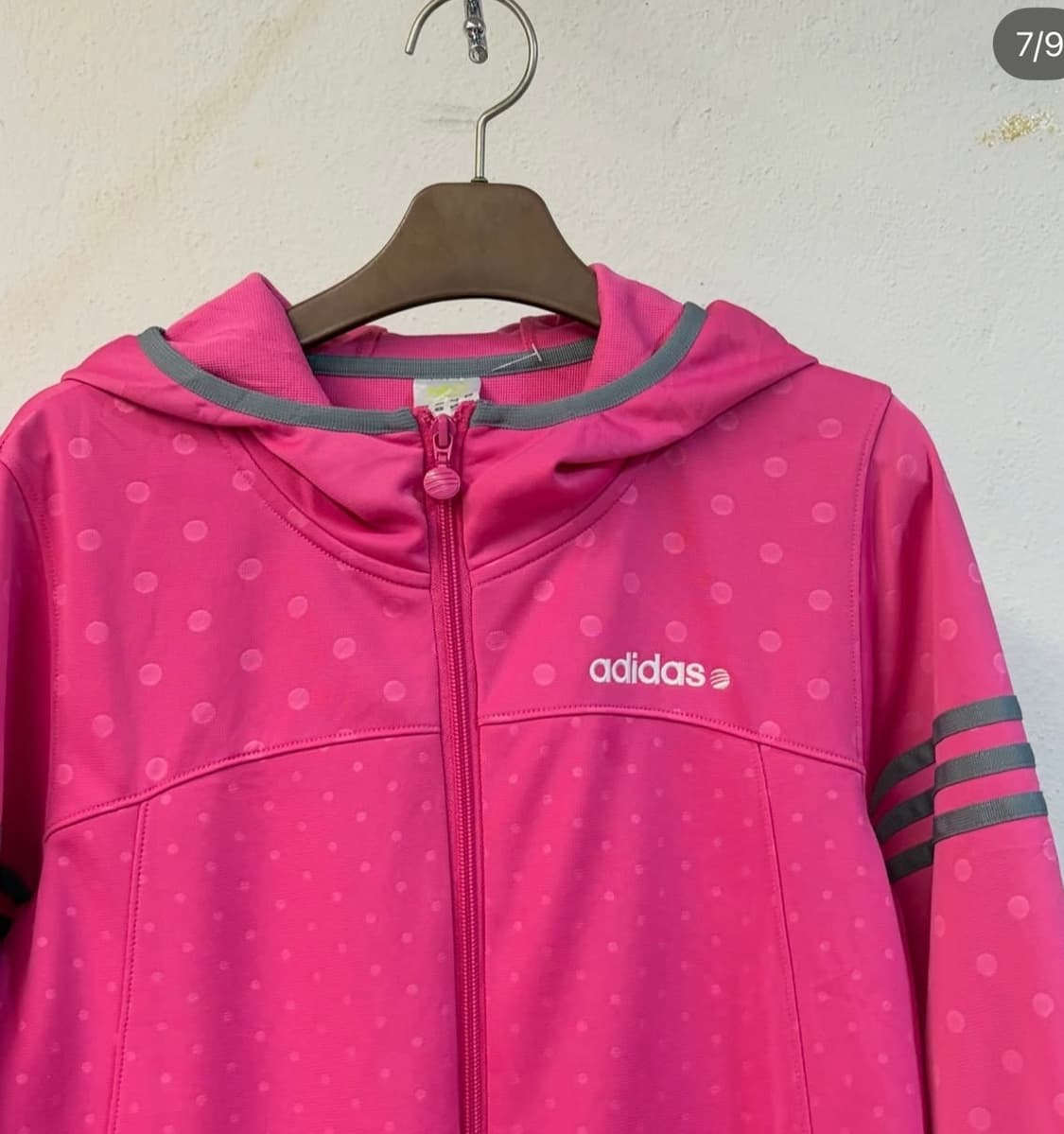 아디다스 핫 핑크 져지 후드 집업 상품이미지7