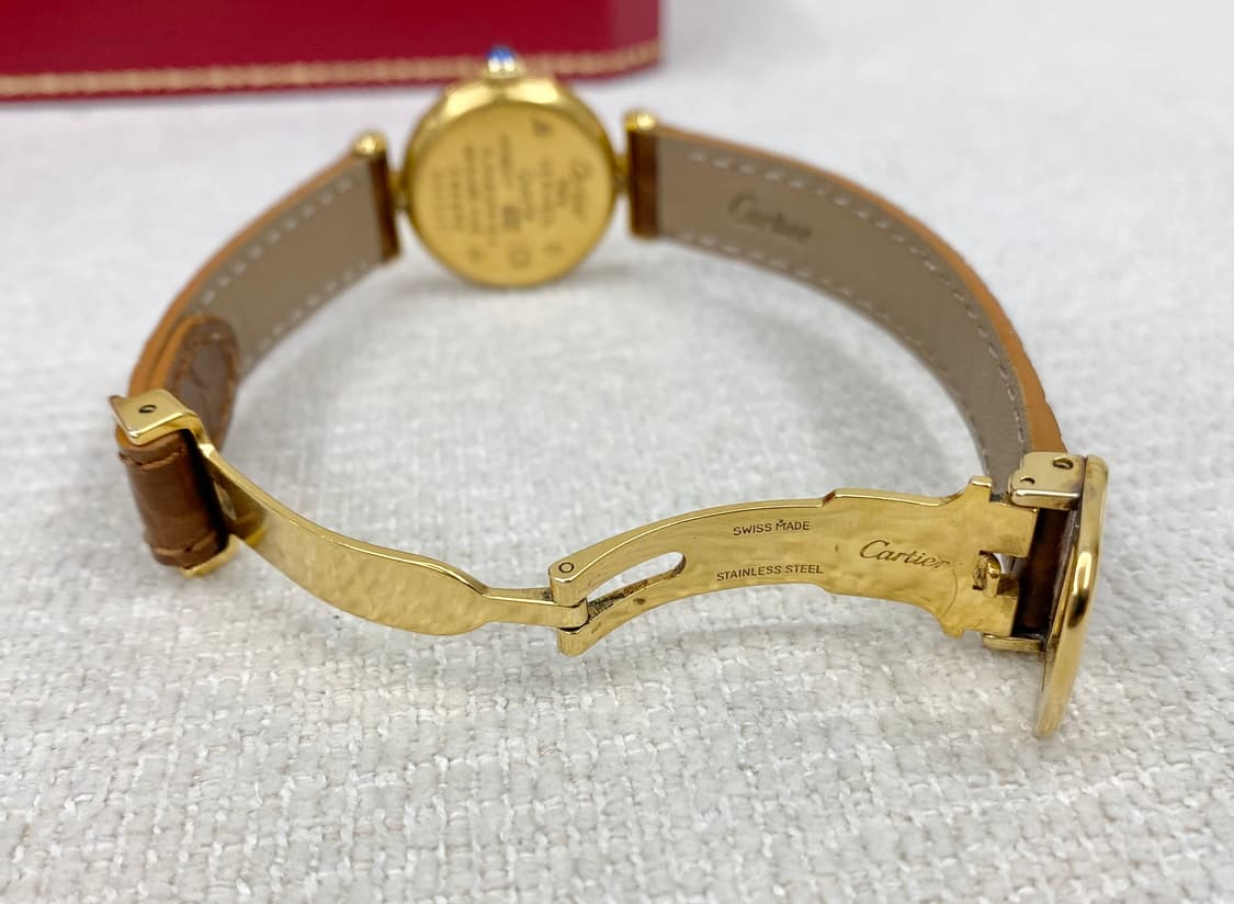 까르띠에 머스트 꼴리제드 24mm 쿼츠 여성용 금장 실버 상품이미지10