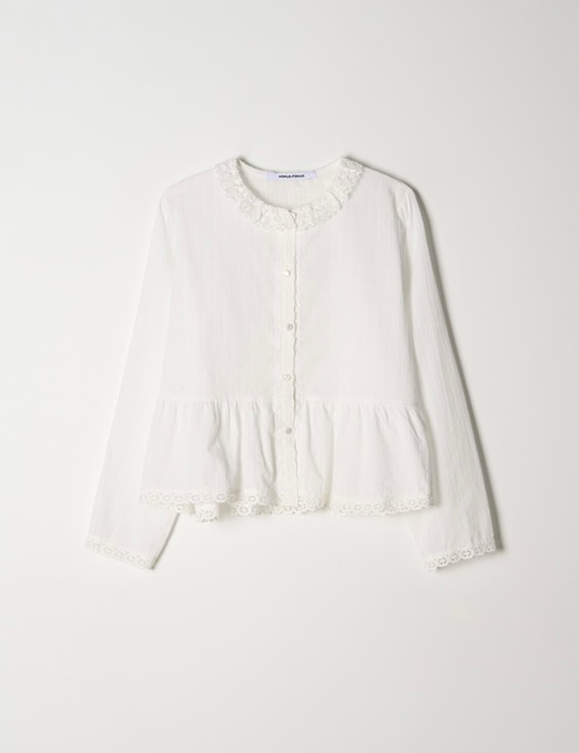 호쿠스포쿠스 소넷 레이스 블라우스 sonnet lace blouse 남방 상품이미지4