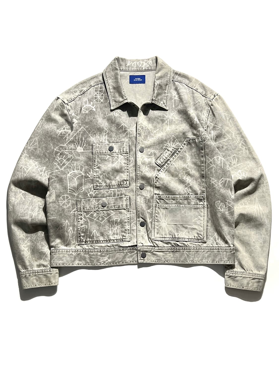 Paccbet Hand Drawing Denim Jacket 상품이미지1