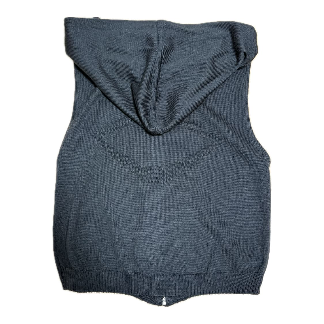 [미스치프] 미스치프 롬버스 후디드 니트 베스트 블랙 상품이미지2