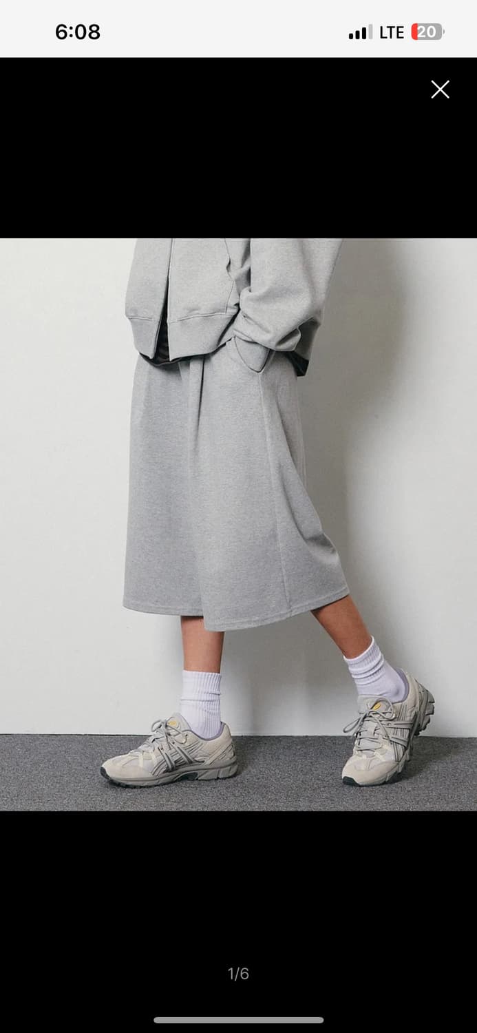 가까이유니온즈 원턱 8부 스웨트 버뮤다 팬츠 그레이 상품이미지1