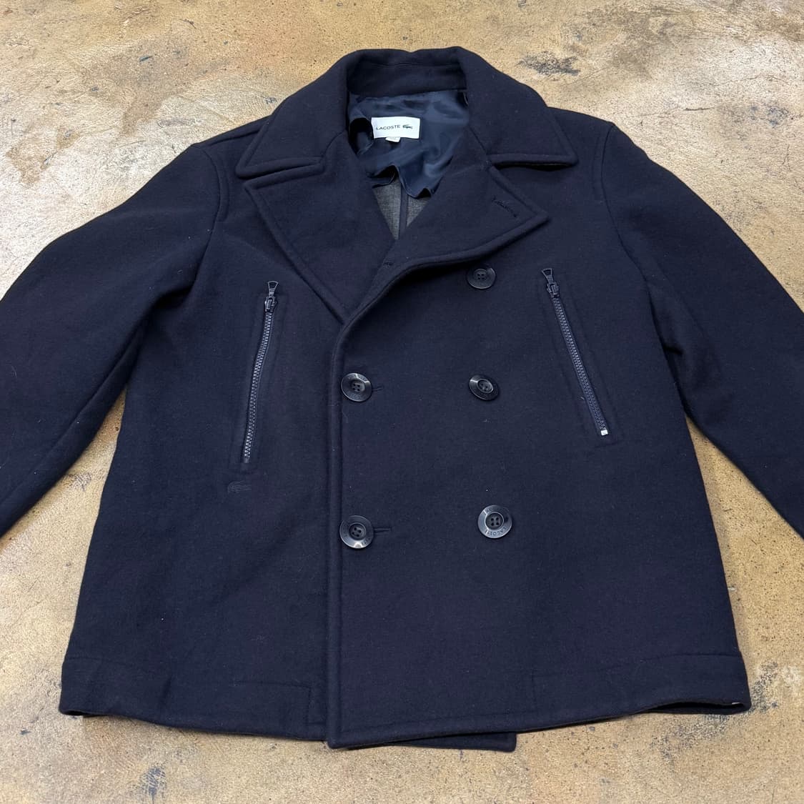 [정품/M] 라코스테 네이비 피코트 스타일 코트 b10 상품이미지3
