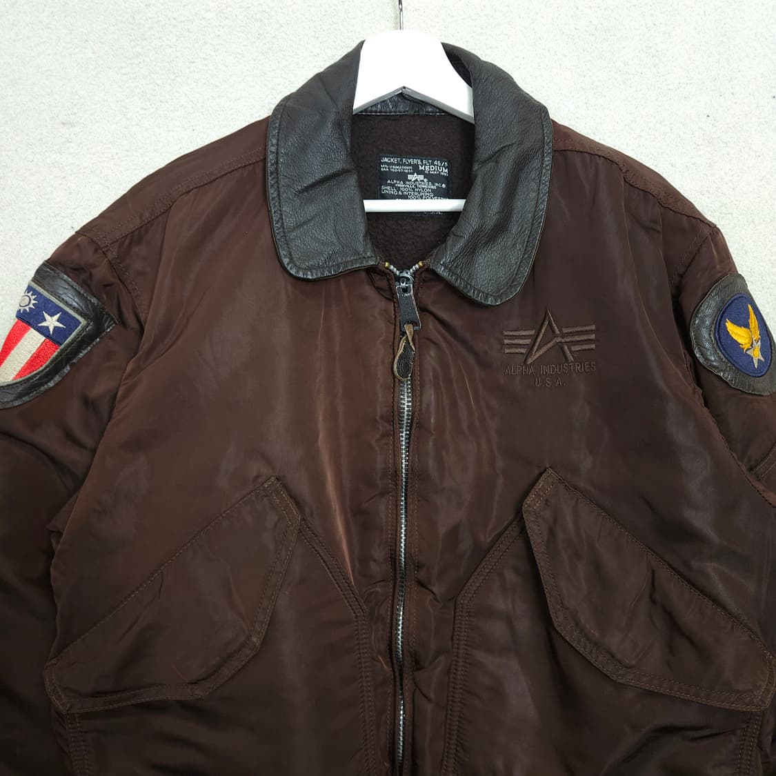 90s 알파인더스트리 CWU 45P 플라이트 자켓 M 상품이미지3