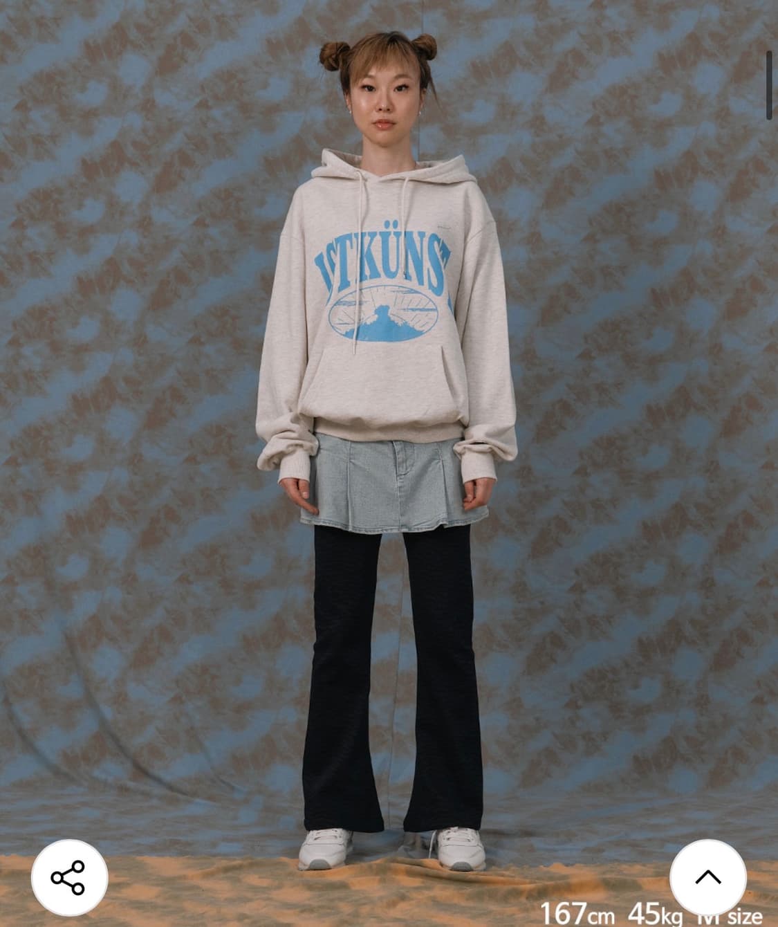 새제품 이스트쿤스트 선셋 베어 후디 후드티 오트밀  상품이미지3