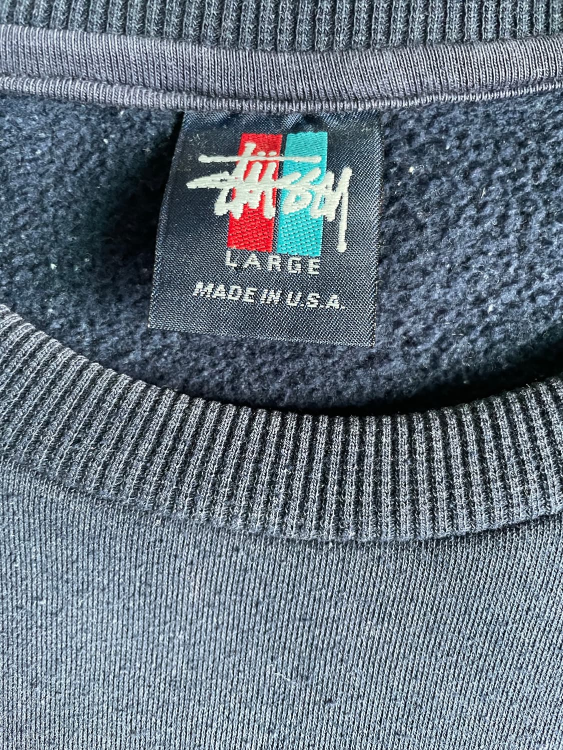 [L] 빈티지 90s stussy 올드 스투시 스웻셔츠 네이비 상품이미지3