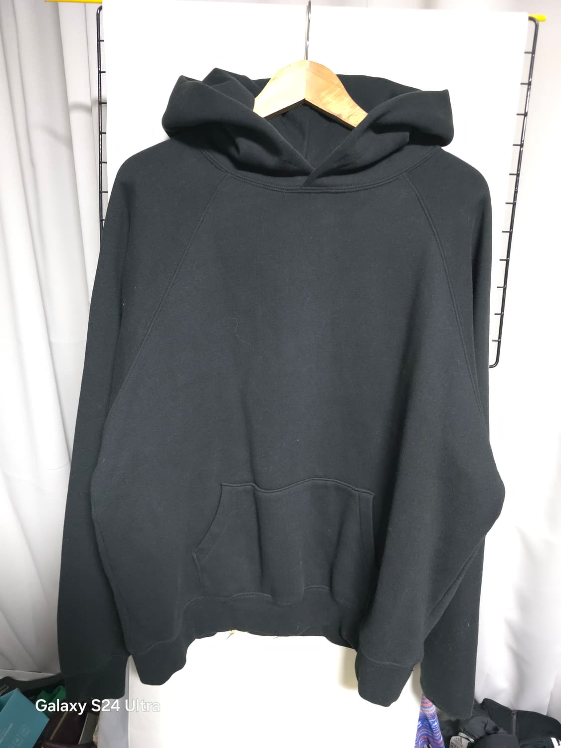 피오갓 에센셜 블랙 기모 후드티 S ✨️정품✨️
 상품이미지1