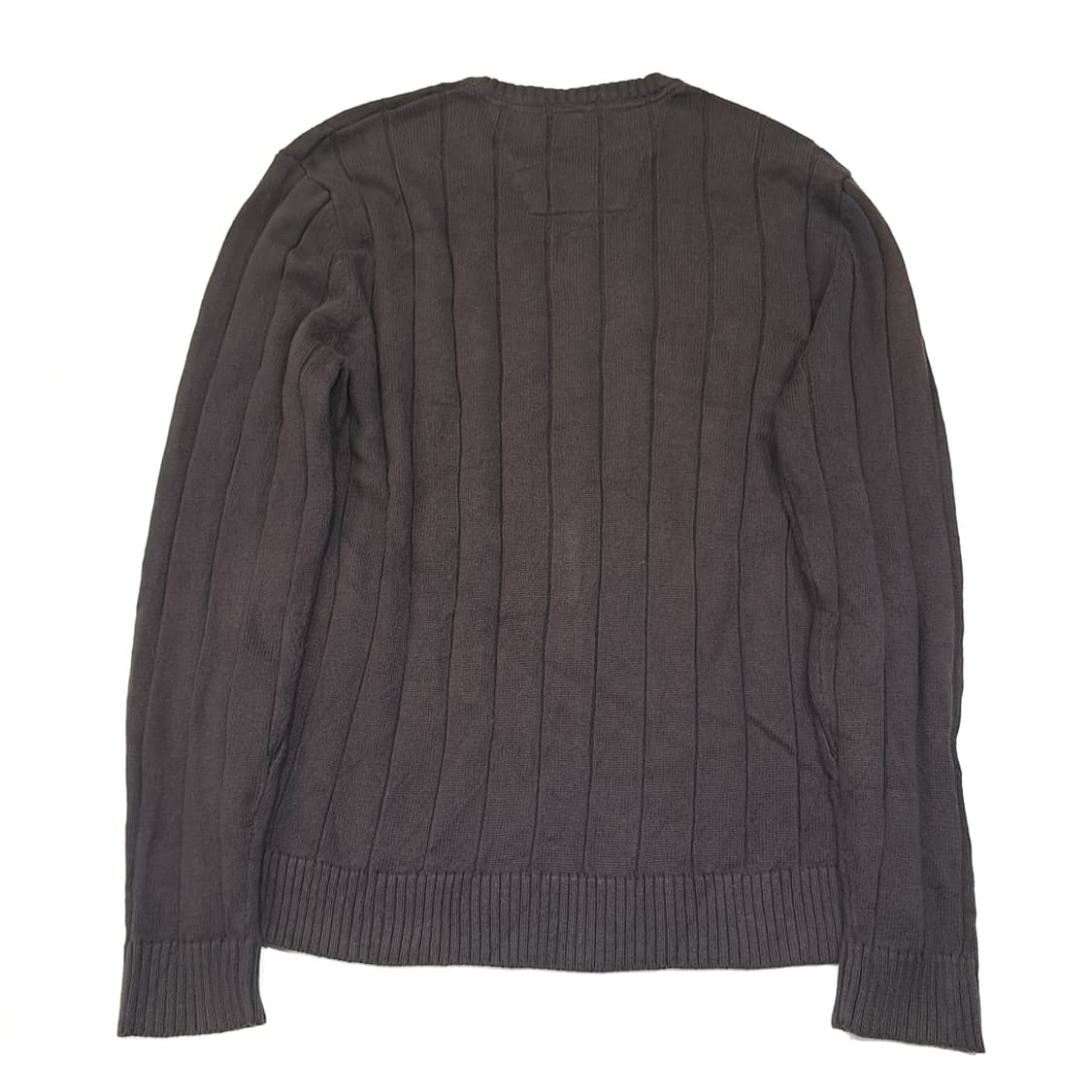 CL136 L 노티카 00s 버티컬 립 텍스처 브라운 크루넥 니트 상품이미지6