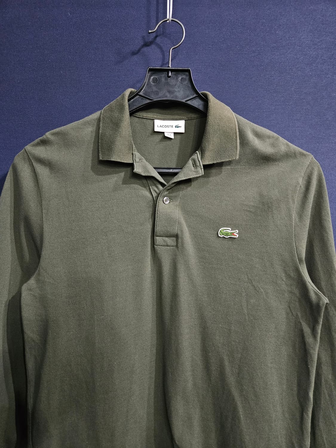 라코스테 카키 남성 95 카라 긴팔티셔츠  상품이미지7