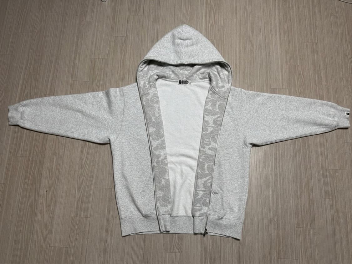 BAPE ONE POINT FULL ZIP HOODIE GRAY 2XL 상품이미지4