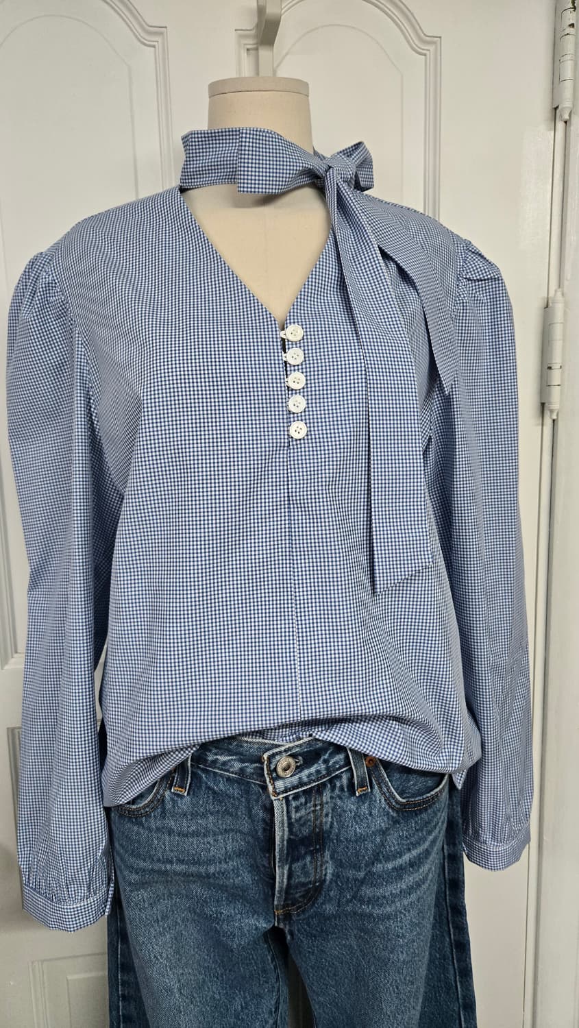 새상품)프레부아 타이블라우스 상품이미지3