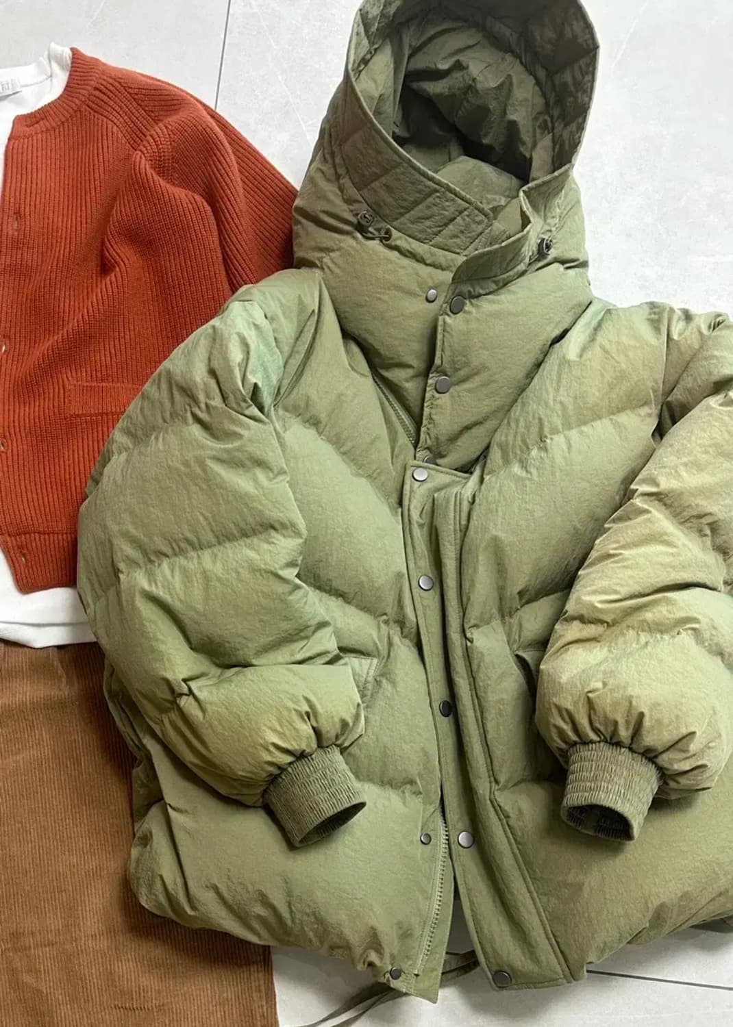 [HGBB STUDIO] BARENTS DOWN PARKA 올리브 패딩 상품이미지2