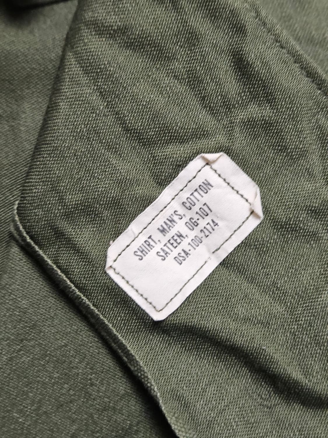 1960's 오리지널 OG107 백사틴 셔츠 16 1/2 105  상품이미지5